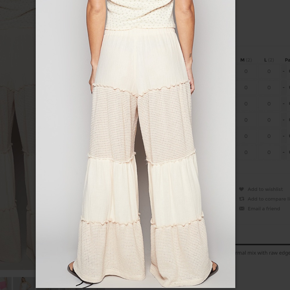 POL Cream Wide Leg Pants - Picture 3 of 10